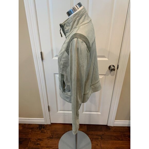 Marrakech Light Green Soft Zip-Up Jacket, Size Large - Picture 3 of 5